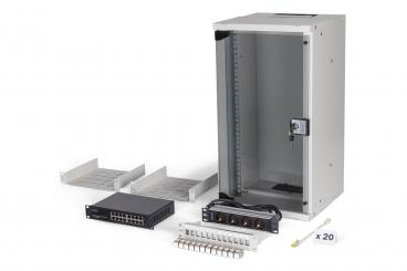 Netzwerk-Set SOHO Pro, 254 mm (10") - 12HE, 315 x 300 mm (B x T) 