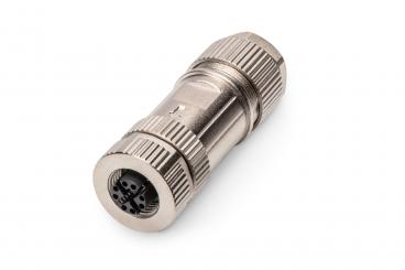 CAT 6A, feldkonfektionierbar, M12-Buchse X-kodiert IP67 