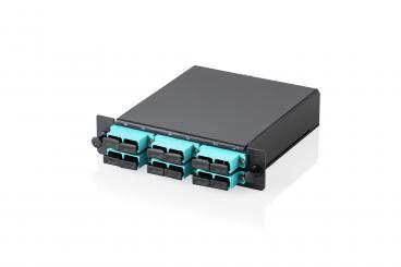 MPO Kassette, Multimode OM3, SC/DX, SC auf MPO, für 3 Kassettenfelder 